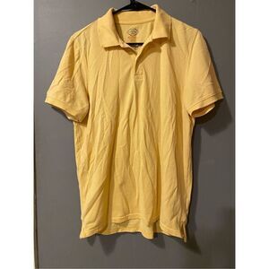 St John’s Bay Performance Comfort Flex Yellow Short Sleeve Polo Size Small